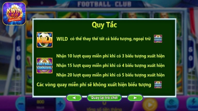Biểu tượng & cách tính thưởng trong Câu Lạc Bộ Bóng Đá