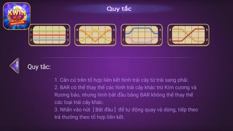 Luật chơi trái cây KWIN68